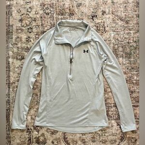 Under Armour Light Grey Tech 1/2 Zip Pullover Women’s Size Medium